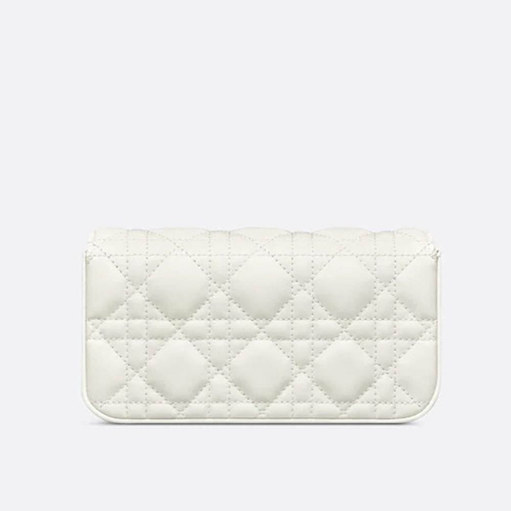 DIOR Lady Dior Phone Pouch My Dior Mini Crossbody Bag Black White