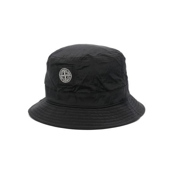 STONE ISLAND Black Bucket Hat 801599376 V0029