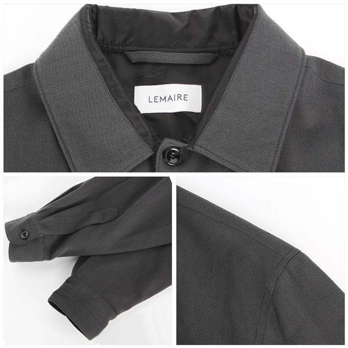 Lemaire Poly Wool Gabardine Pocket Long Sleeve Shirt