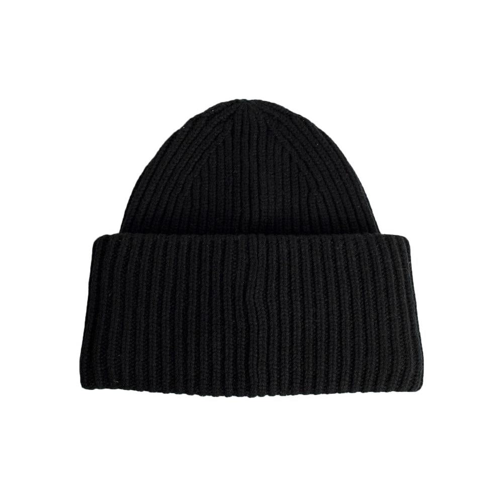Acne Studios Face Patch Wool Beanie Black C40135 900