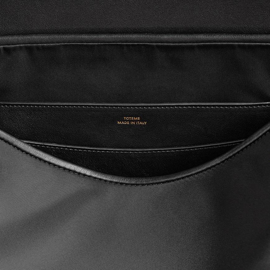 Toteme T-lock Nylon Satchel Bag Black Women’s Shoulder Bag 254WAL 0096FB 0182
