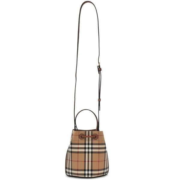 BURBERRY Mini TB Check Bucket Shoulder Bag