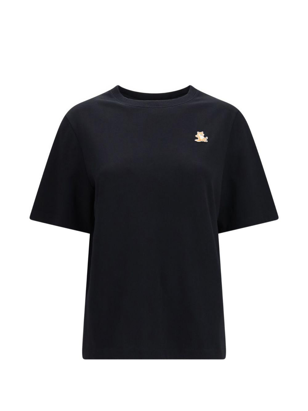 Maison Kitsune Short Sleeve T-Shirt Women’s Black Cotton