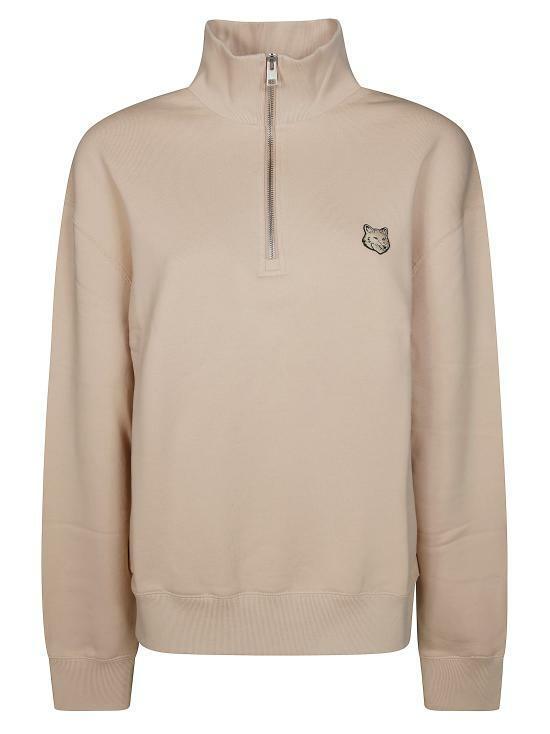 Maison Kitsune Bold Fox Head Patch Comfort Half Zip Sweatshi OM00312 KM0321 P213