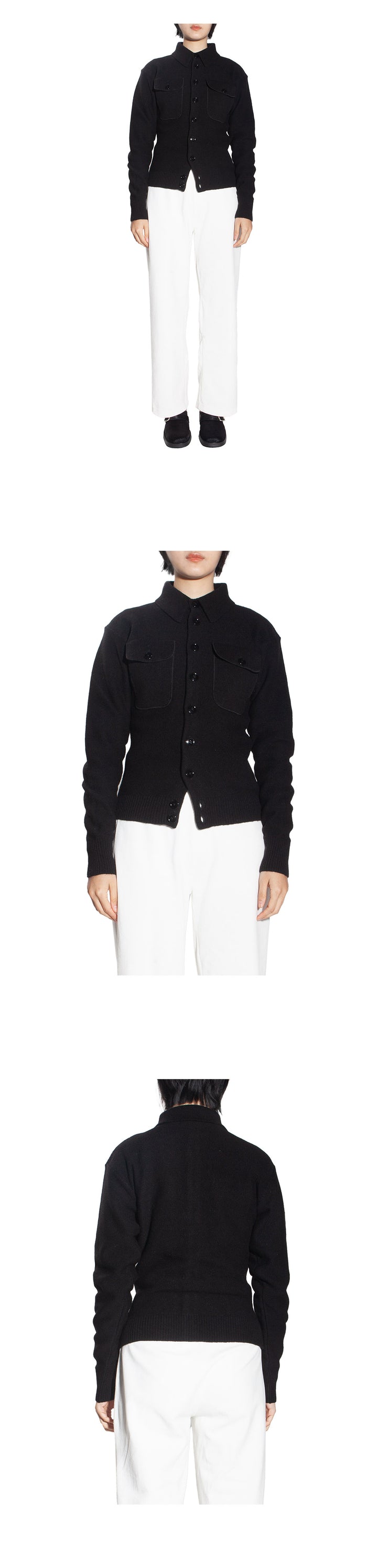 Lemaire Soft Shetland Wool Fitted Cardigan KN685 LK107