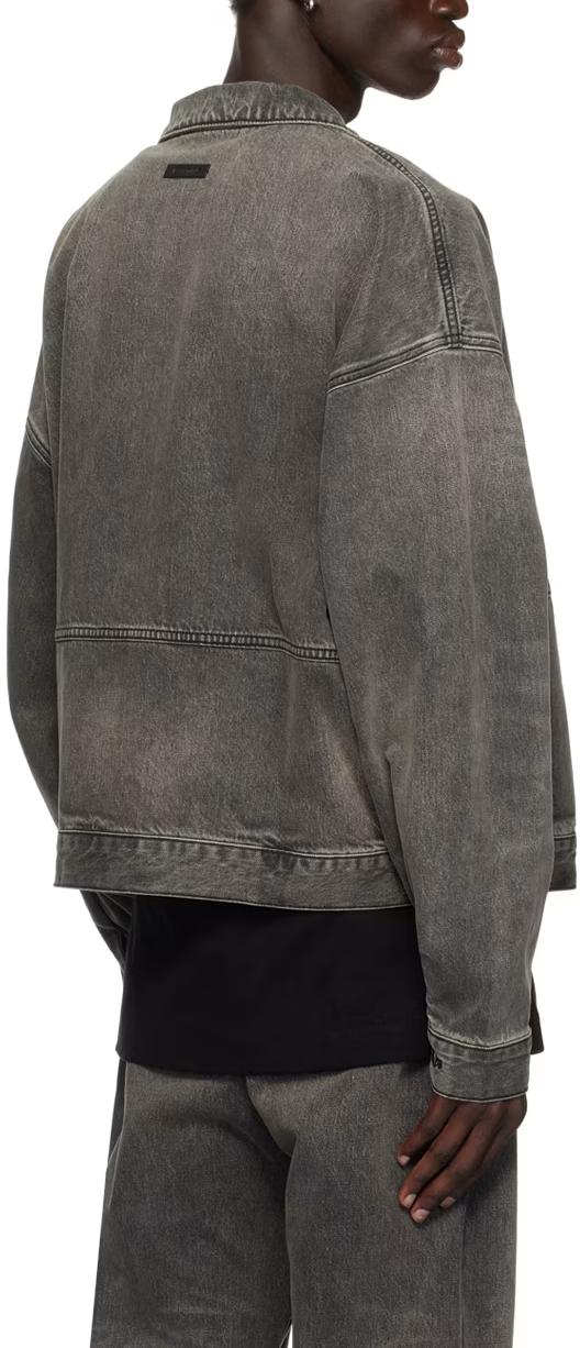 Fear of God Essential Vintage Black Denim Trucker Jacket 202BT244270F