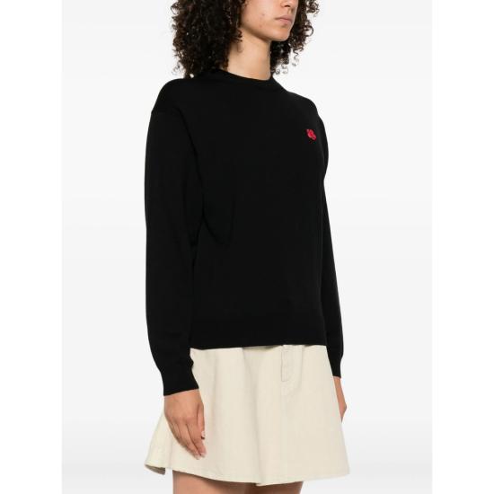 KENZO Black Round Neck Knit Sweater FF62 PU7273 LB99J