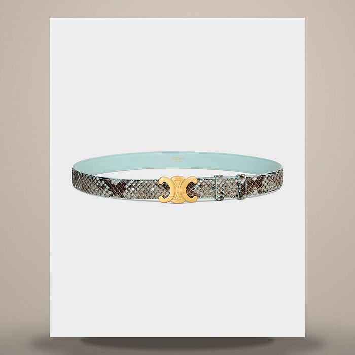CELINE Rice Taurillon Leather 18mm Belt B104O3A01 01RC