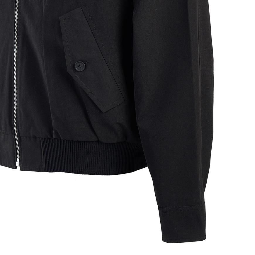 Maison Kitsune Bold Fox Patch Harrington Jacket Black Men