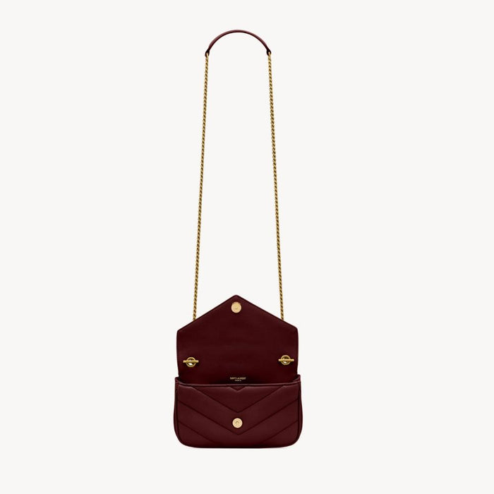 Saint Laurent Loulou Mini Bag Rouge Cabernet Shoulder Bag