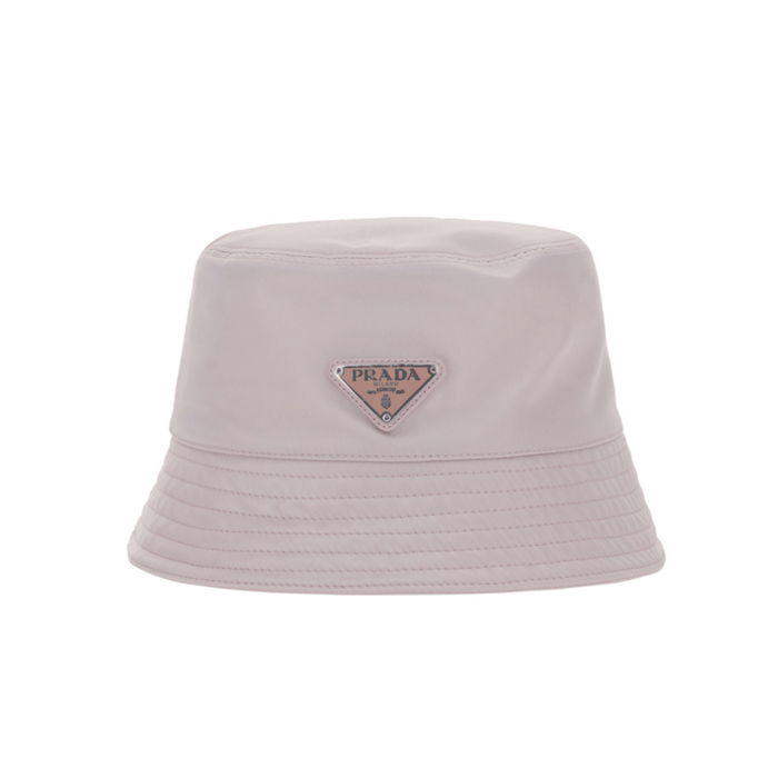PRADA Re-Nylon Triangle Logo Bucket Hat for Women