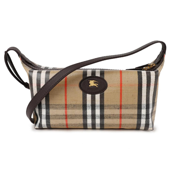 BURBERRY Highland Check Canvas Shoulder Bag Crossbody 8119947
