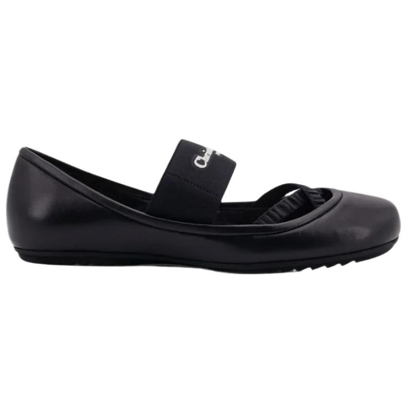 DIOR Shade Women’s Ballerina Flat Shoes Black Leather