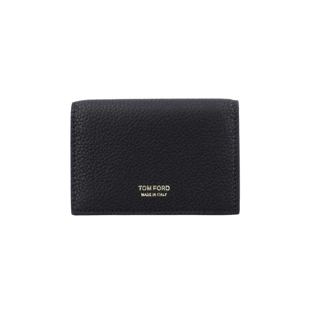 TOM FORD Grain Leather Flap Card Holder for Men Y0277 LCL158G NAA