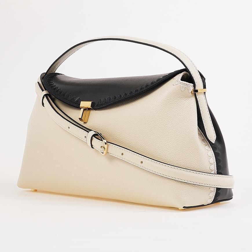 Toteme T-Lock Embroidered Top Handle Shoulder Bag 261 WAL961 LE0030