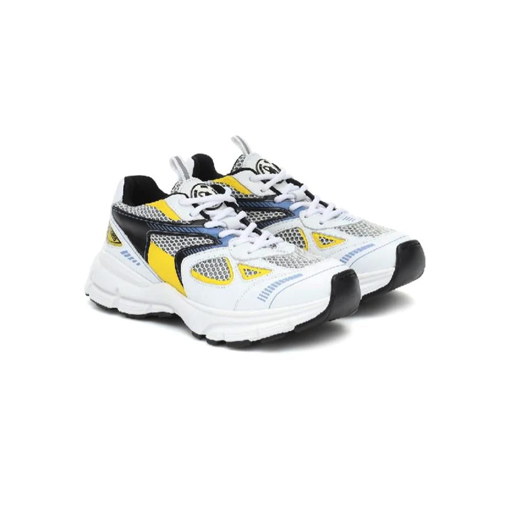 AXEL ARIGATO White Yellow Blue Women’s Marathon Runner Low-Top Sneakers 93027