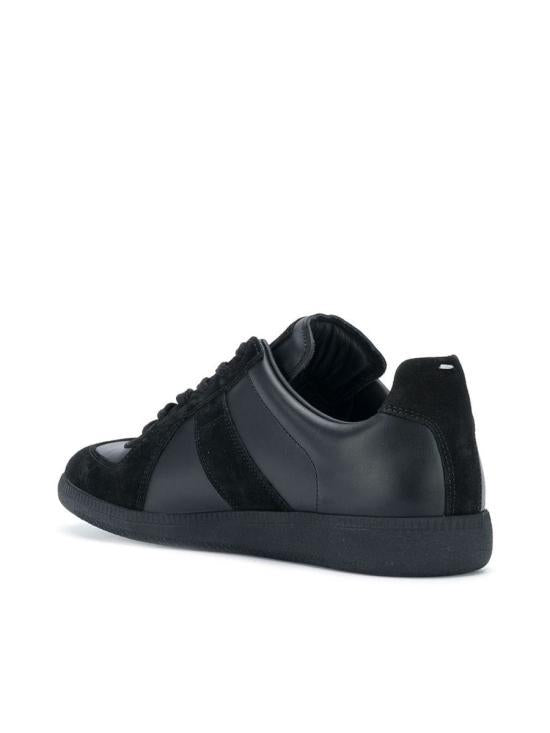 Maison Margiela Black Leather Low-Top Sneakers