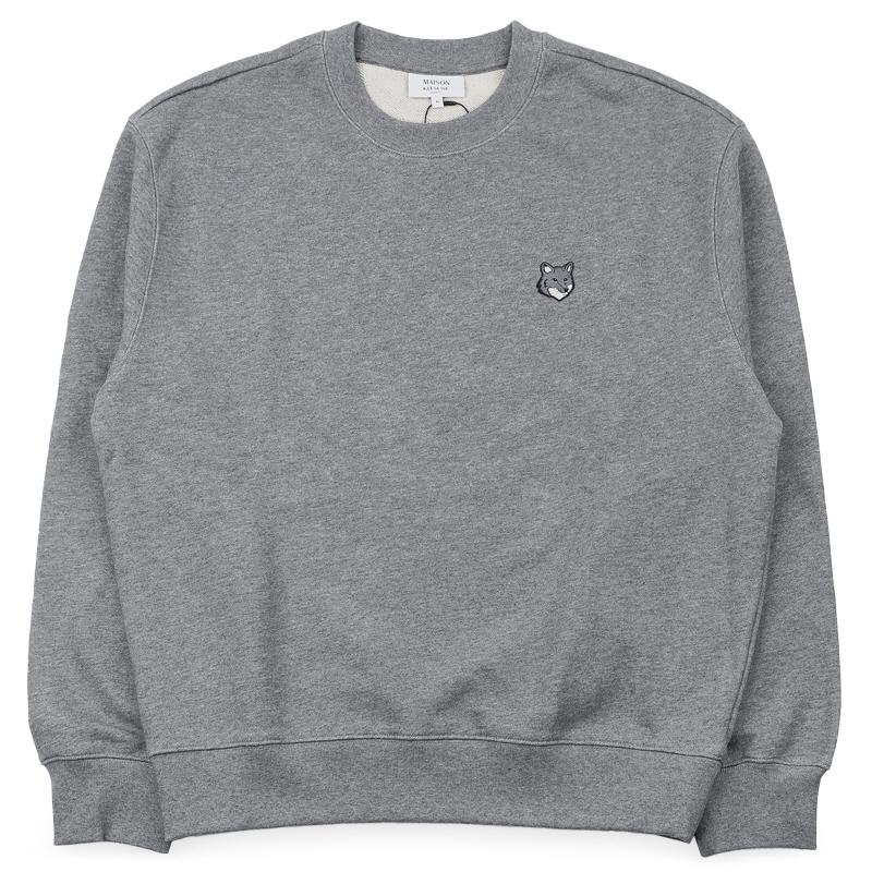 Maison Kitsune Fox Head Patch Sweatshirt Melange Gray Men’s
