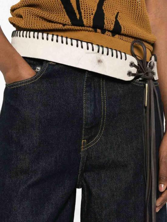 GANNI Denim Pants for Women A1100075 077 NAVY DOM