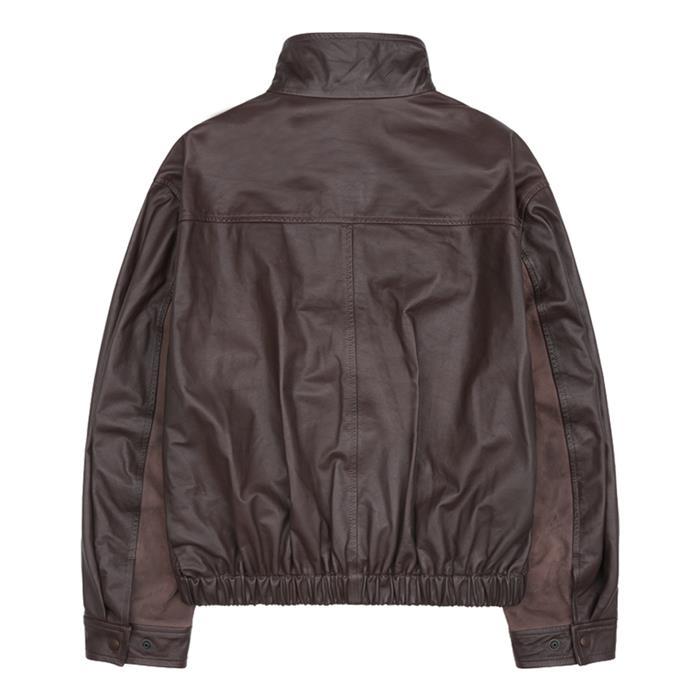 Lemaire Paper Cow Soft Leather Blazer Jacket for Men Brown