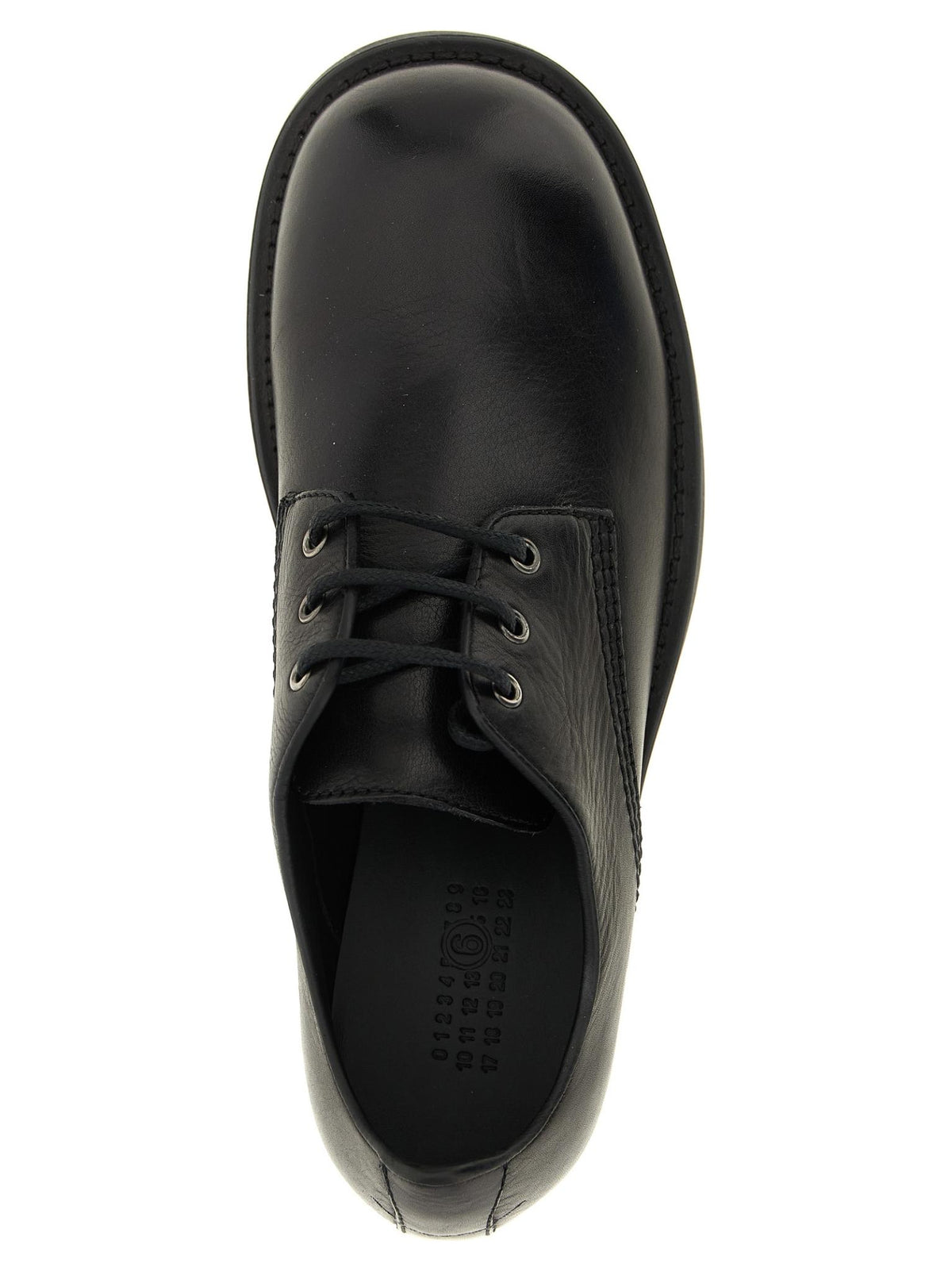 Maison Margiela Black Leather Derby Shoes Men’s Dress Shoes