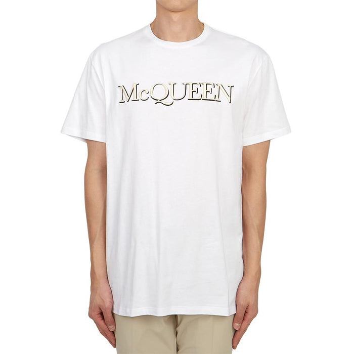 Alexander Mcqueen Black Cotton Short Sleeve T-Shirt for Men