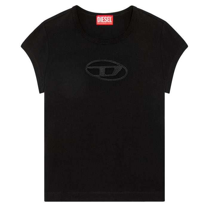 DIESEL Black Cutout Peekaboo Logo Short Sleeve T-Shirt 06268 0AFAA 9XXA