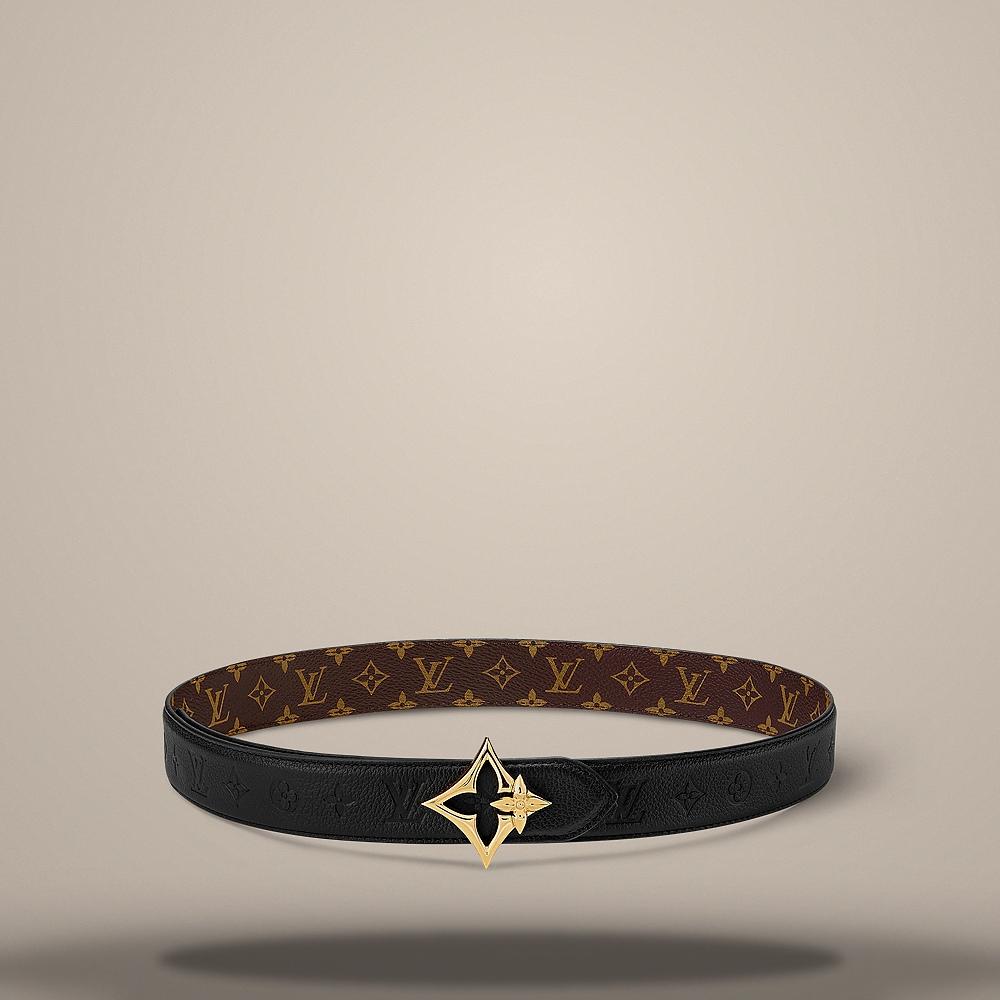 Louis Vuitton LV Flowergram Reversible Belt 30mm Black/Brown Leather M8373
