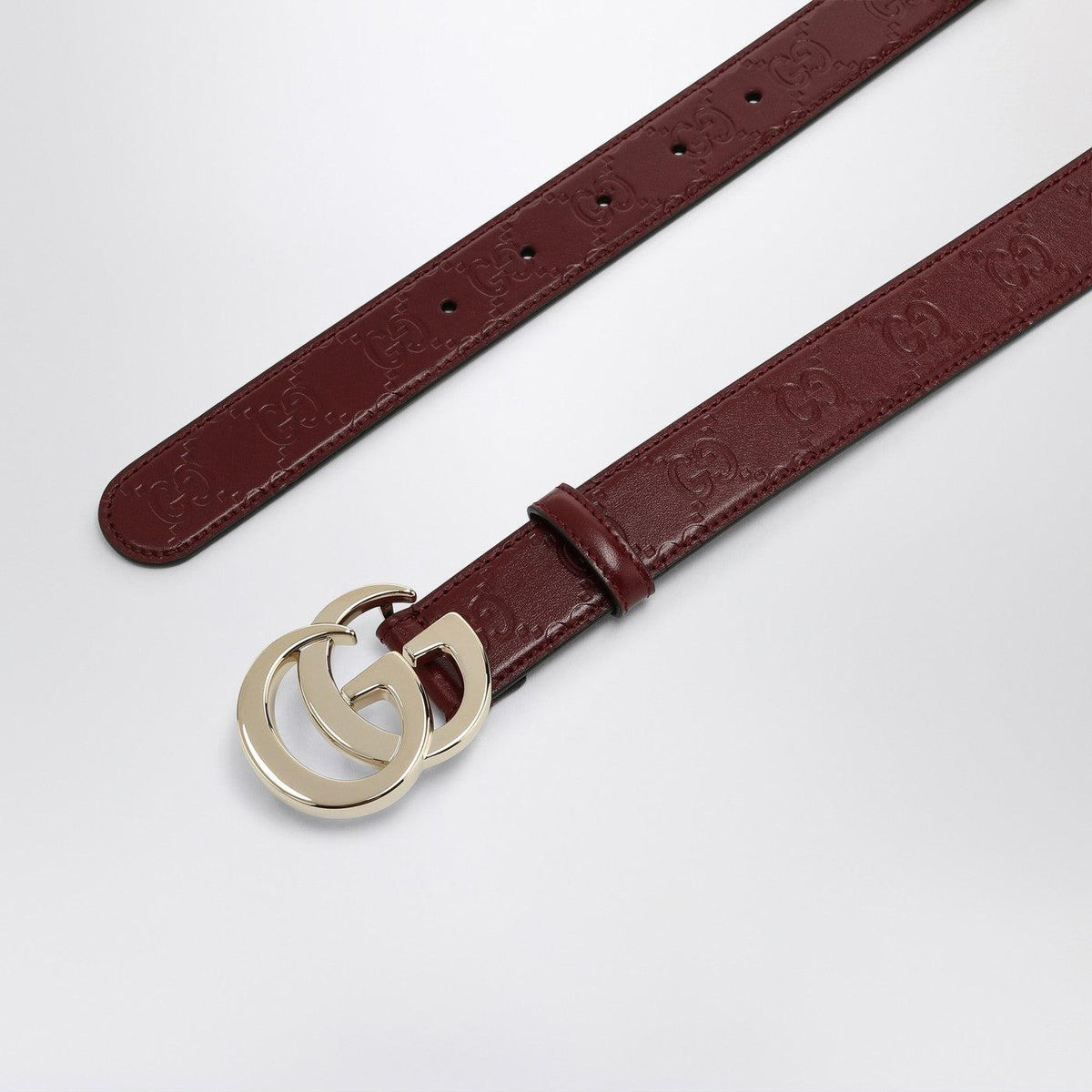 GUCCI Leather Belt Women’s Black Gold Buckle