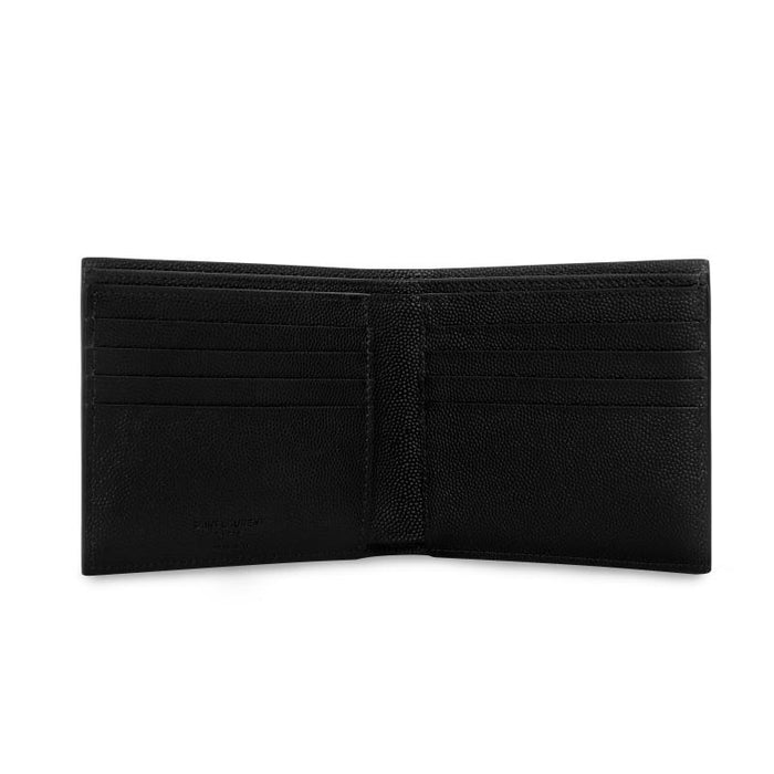 Saint Laurent Black Leather Bifold Wallet for Men