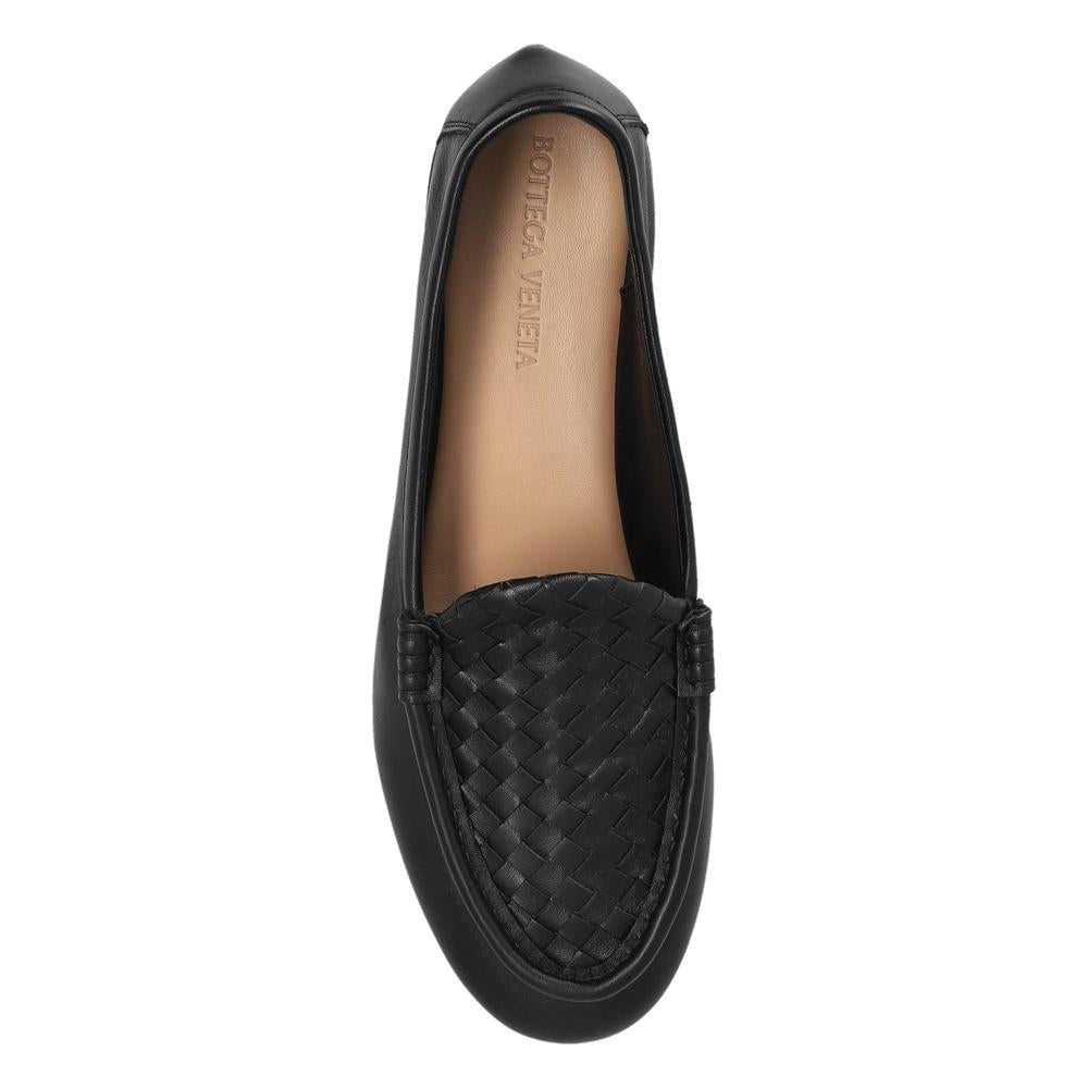 Bottega Veneta Black Leather Silencio Loafers Men’s