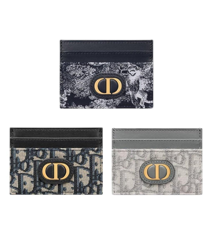 DIOR 30 Montaigne Freesia Leather Card Holder