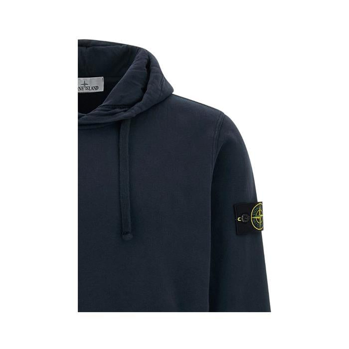 STONE ISLAND Brushed Organic Fleece Hooded Sweatshirt Navy