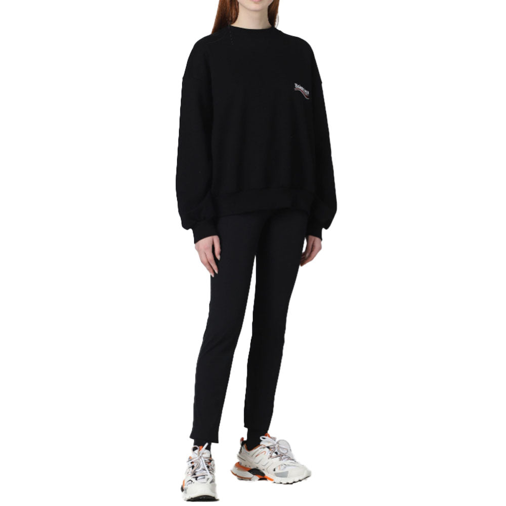 BALENCIAGA Women Political Logo Relaxed Fit Sweatshirt