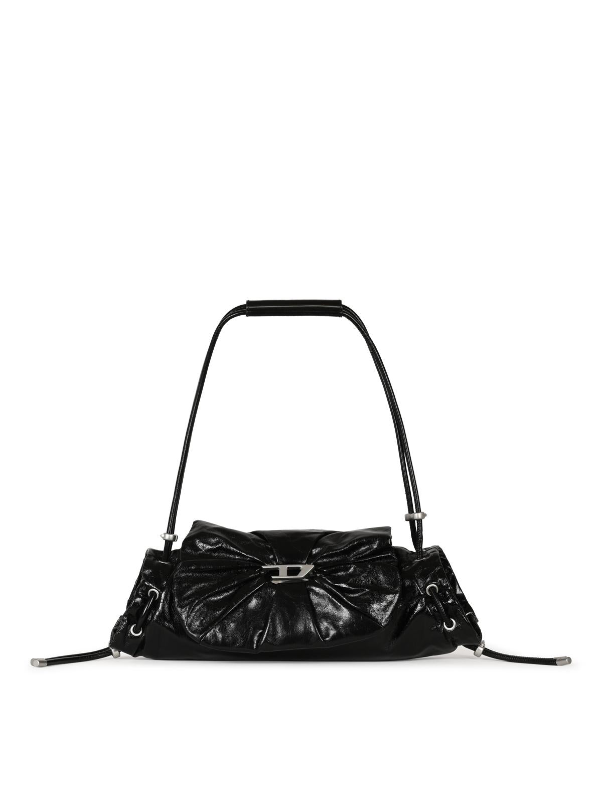 DIESEL Black Leather Shoulder Bag