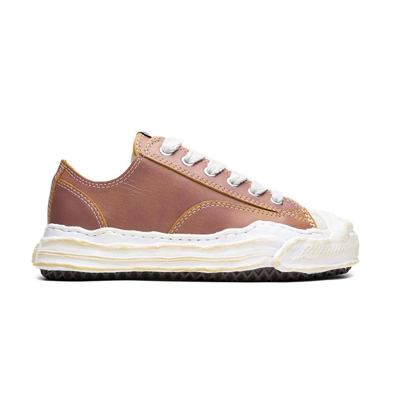 Maison Mihara Yasuhiro Hank Leather Red Unisex Low-Top Sneakers