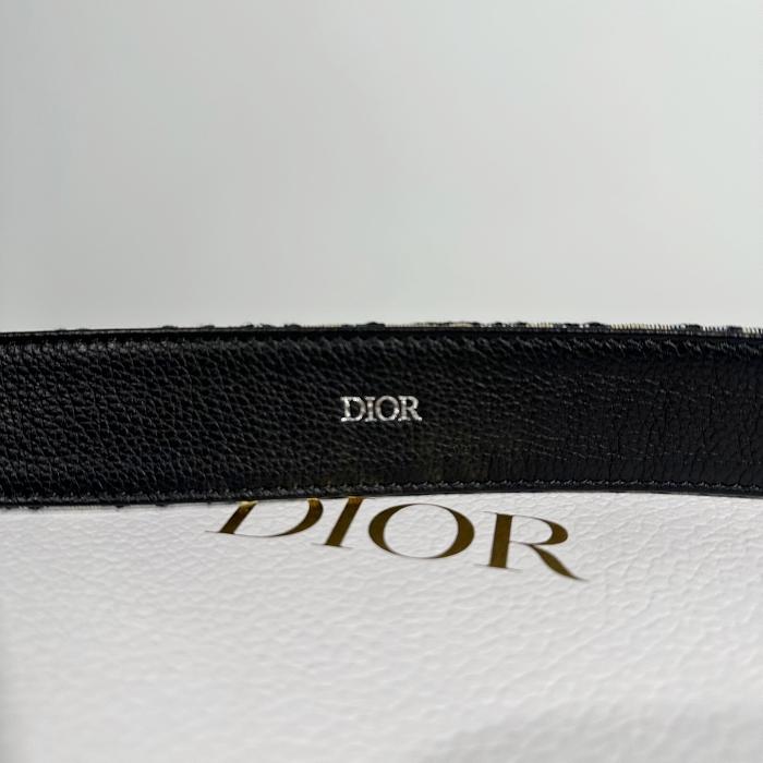 DIOR Men’s Leather Belt 35mm Black Classic Buckle