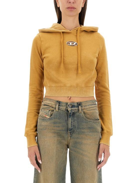 DIESEL Women’s Hooded Sweatshirt Hoodie Top A144920IPAC7ER BEIGE DOM