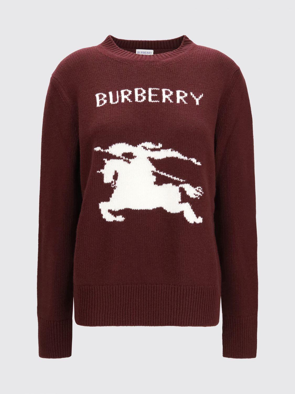BURBERRY Wool Blend Round Neck Knit Sweater Women Beige