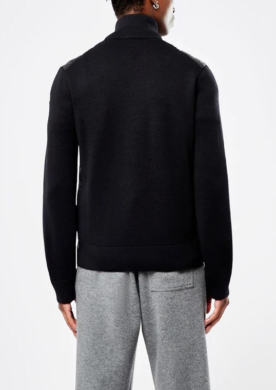 Moncler Black Padded Knit Zip Up Cardigan 9B50700 A9341
