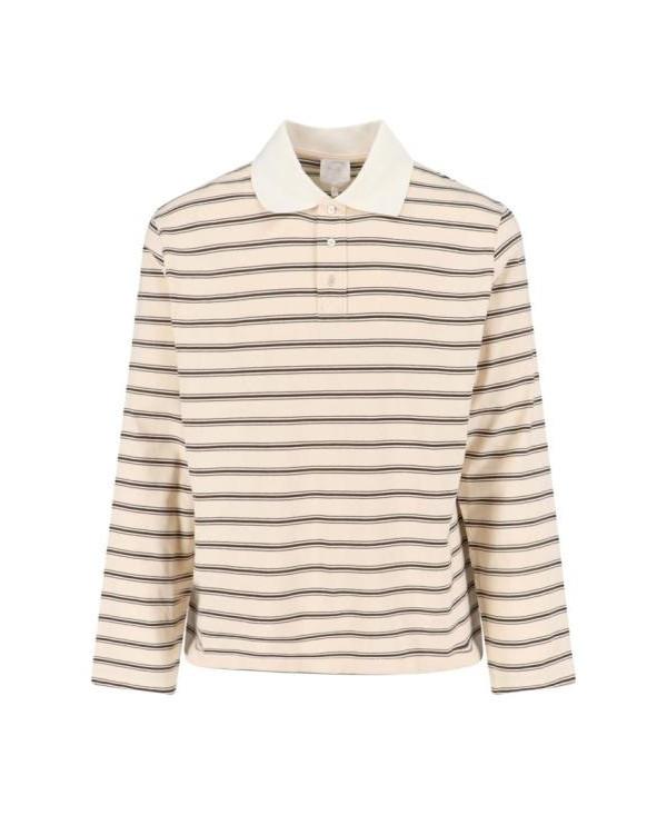 A.P.C. Stripe Long Sleeve Polo Shirt H26519 AAD