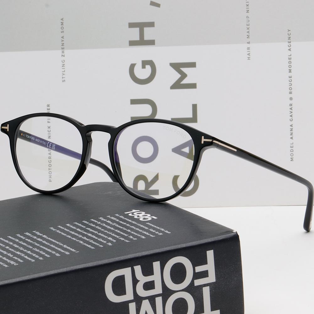 TOM FORD Blue Light Blocking Acetate Eyeglasses Unisex TF5803B 001