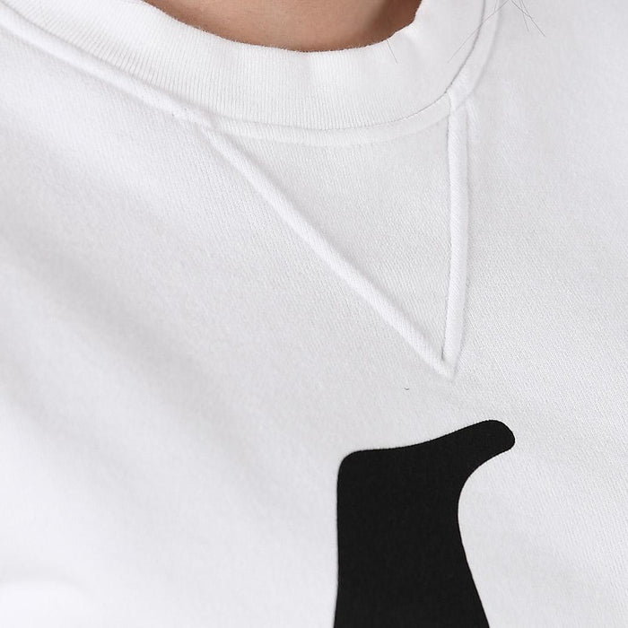 Maison Margiela Logo Print Relaxed Fit White Sweatshirt