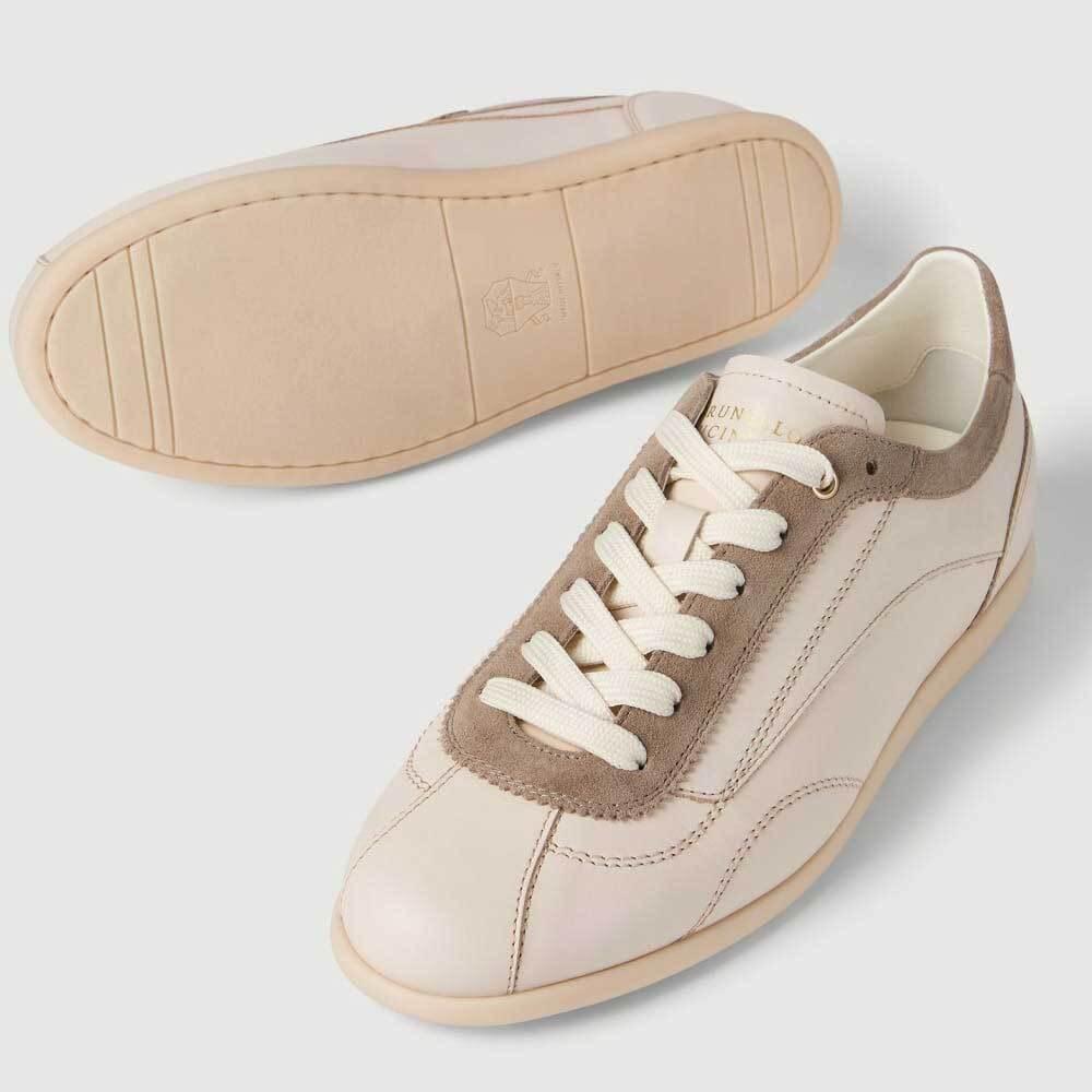 Brunello Cucinelli Men’s Suede Low-Top Sneakers MZULMHD337 CFM24