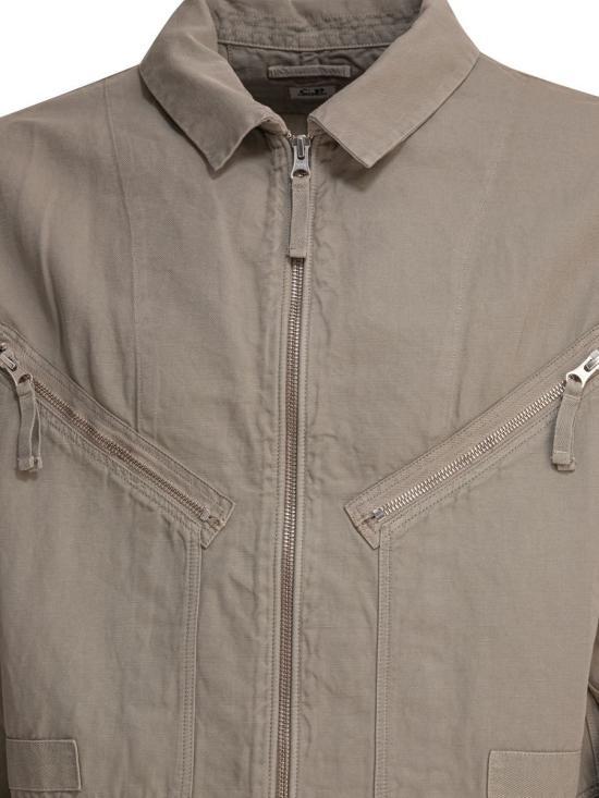 CP Company Vintage Khaki Cotton Zip Jacket for Men 18CMOS103A 006273G