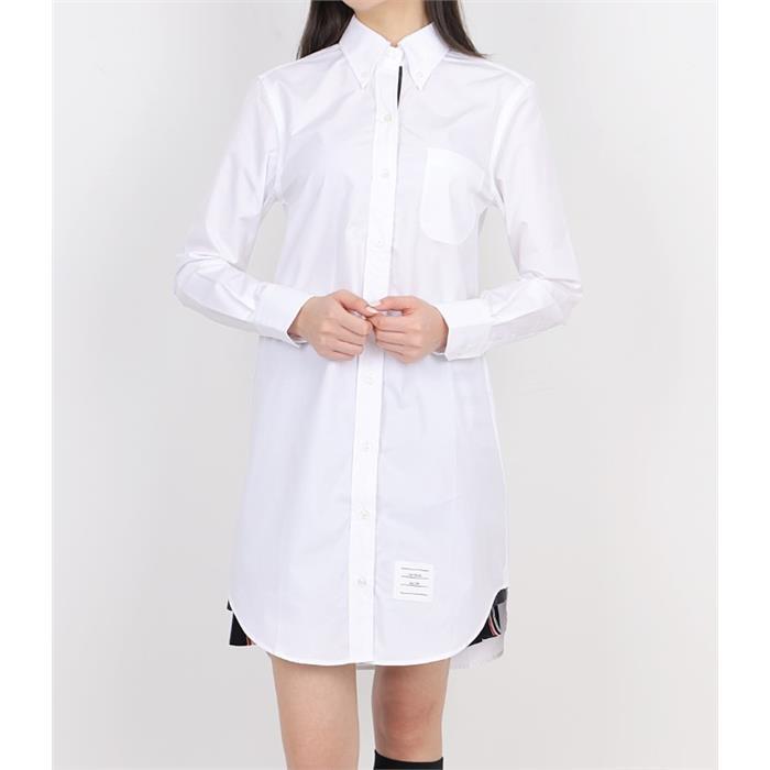 THOM BROWNE Solid Poplin Dress Set White FDS002E
