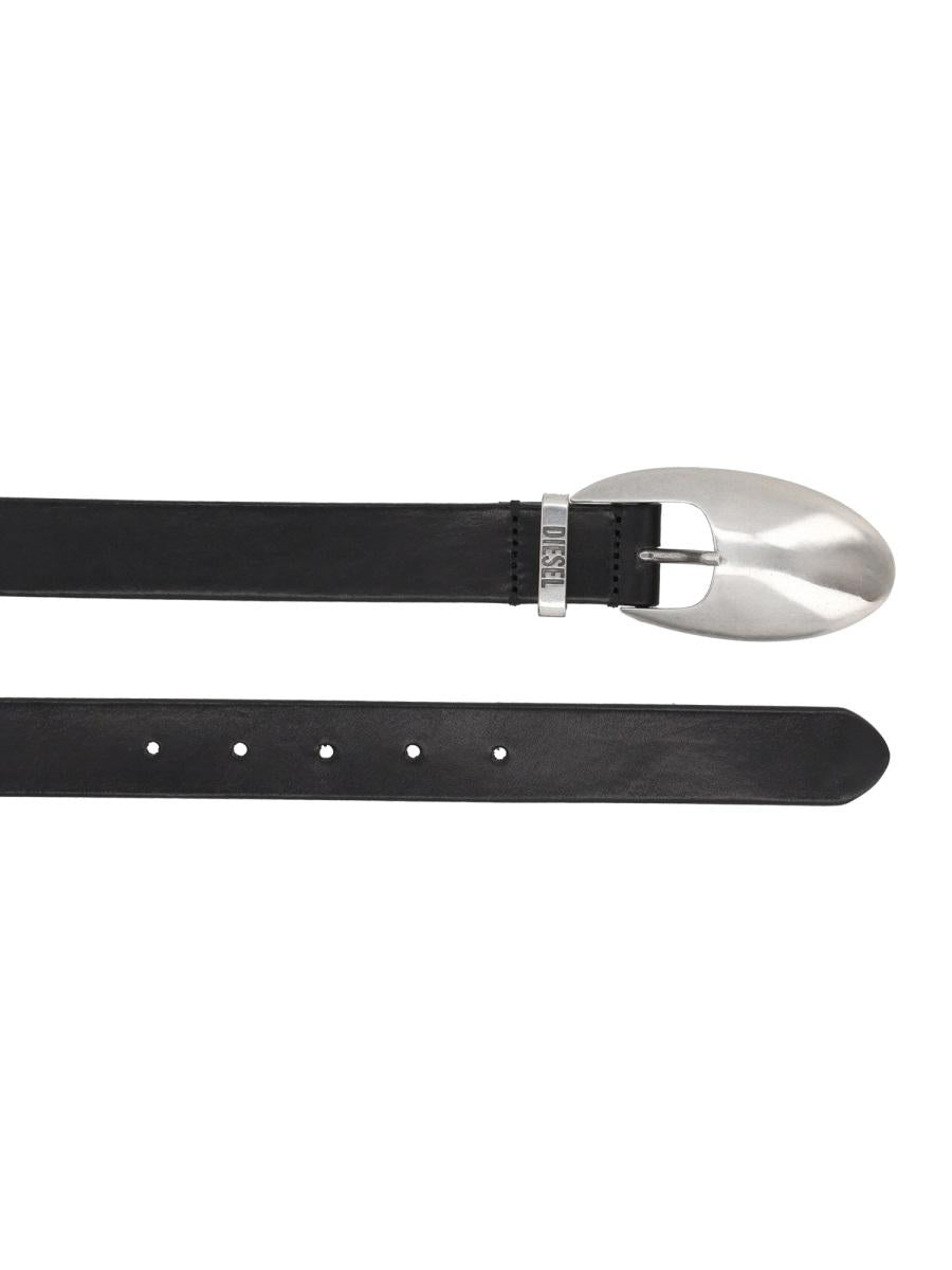 DIESEL Black Leather Belt