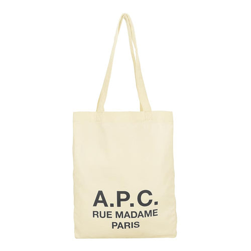 A.P.C. Logo Canvas Tote Bag M67064 BAD NATURAL BEIGE