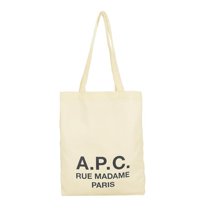 A.P.C. Logo Canvas Tote Bag M67064 BAD NATURAL BEIGE