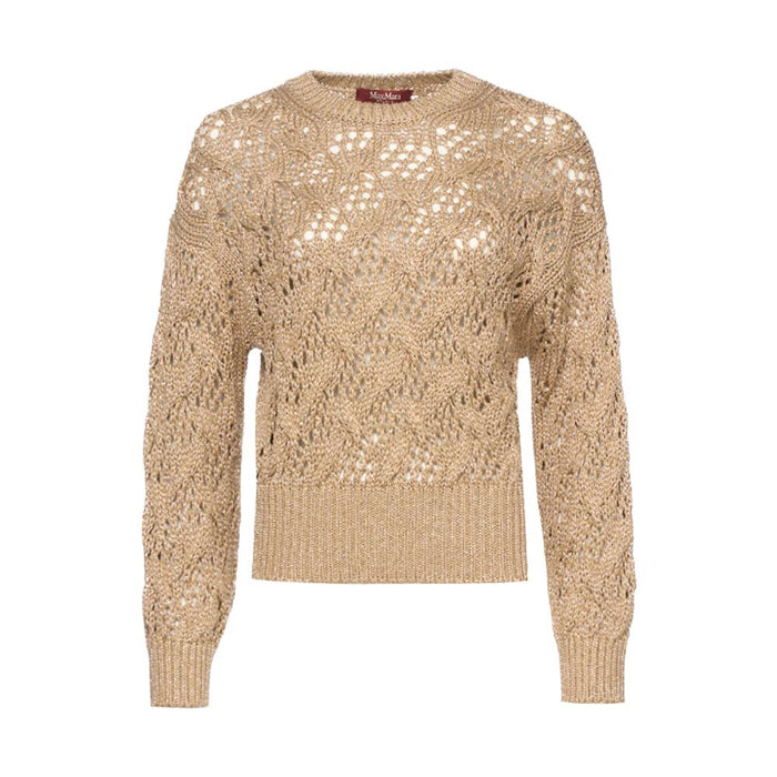 Max Mara PILADE Cropped Round Neck Knit Sweater 2526366141 001